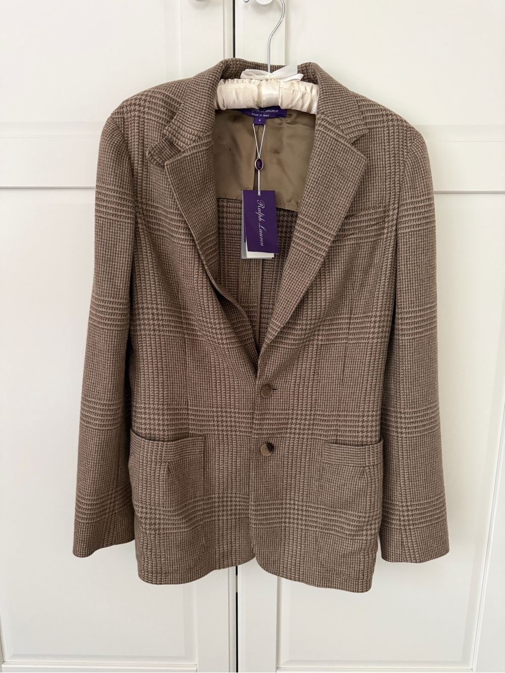 Ralph Lauren Men’s Taupe Glen Plaid Sport Coat